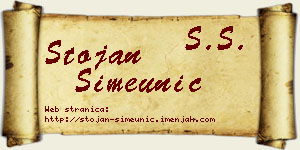 Stojan Simeunić vizit kartica